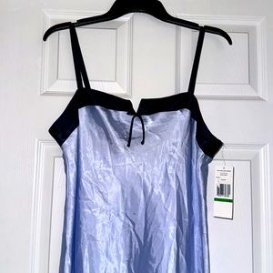 Jones New York Violet & Black Satin Spaghetti Strap Sleepwear